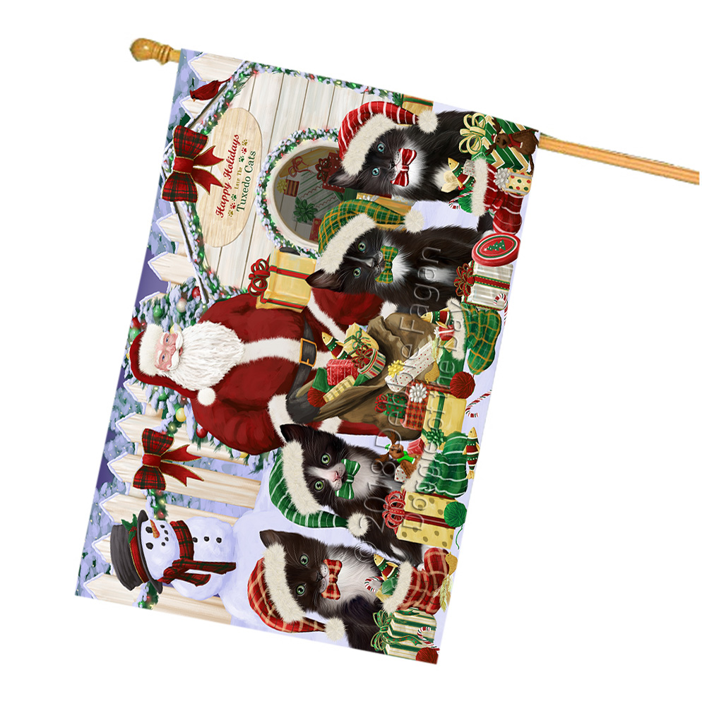 Tuxedo Cat House Flag Christmas Double Sided 28"x40" Many Designs NWT NEW - Picture 14 of 58