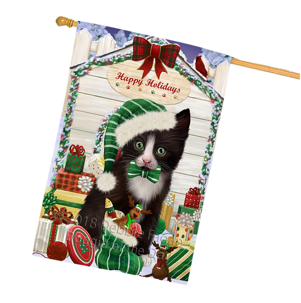 Tuxedo Cat House Flag Christmas Double Sided 28"x40" Many Designs NWT NEW - Picture 16 of 58