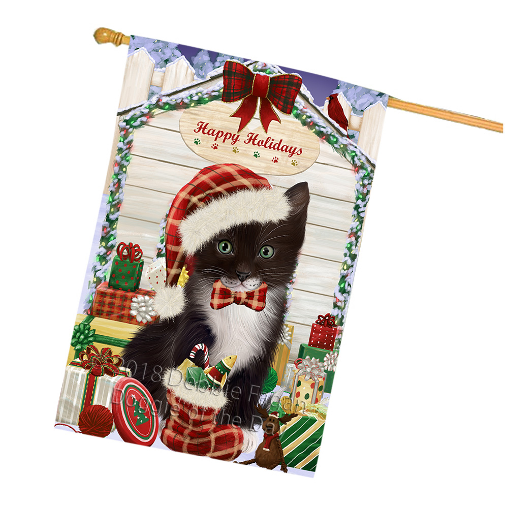 Tuxedo Cat House Flag Christmas Double Sided 28"x40" Many Designs NWT NEW - Picture 17 of 58