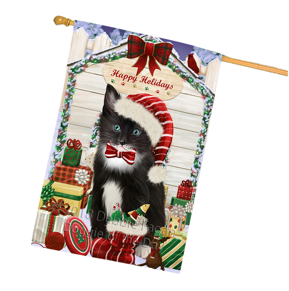 Tuxedo Cat House Flag Christmas Double Sided 28"x40" Many Designs NWT NEW - Picture 18 of 58