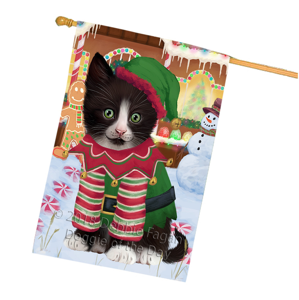 Tuxedo Cat House Flag Christmas Double Sided 28"x40" Many Designs NWT NEW - Picture 27 of 58