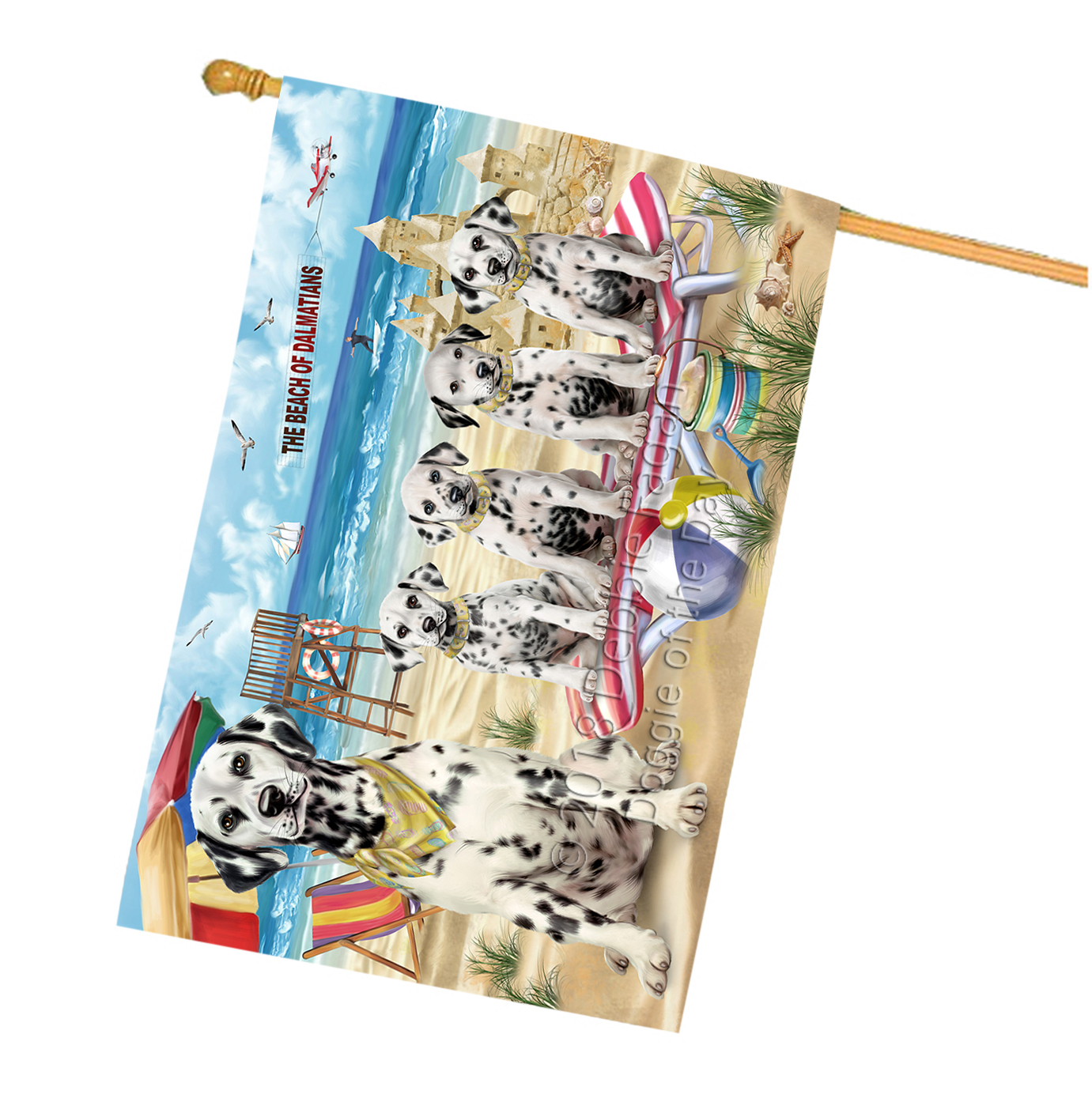Dalmatian Dog House Flag Holiday Double Sided 28"x40" Many Designs NWT NEW - Picture 49 of 83