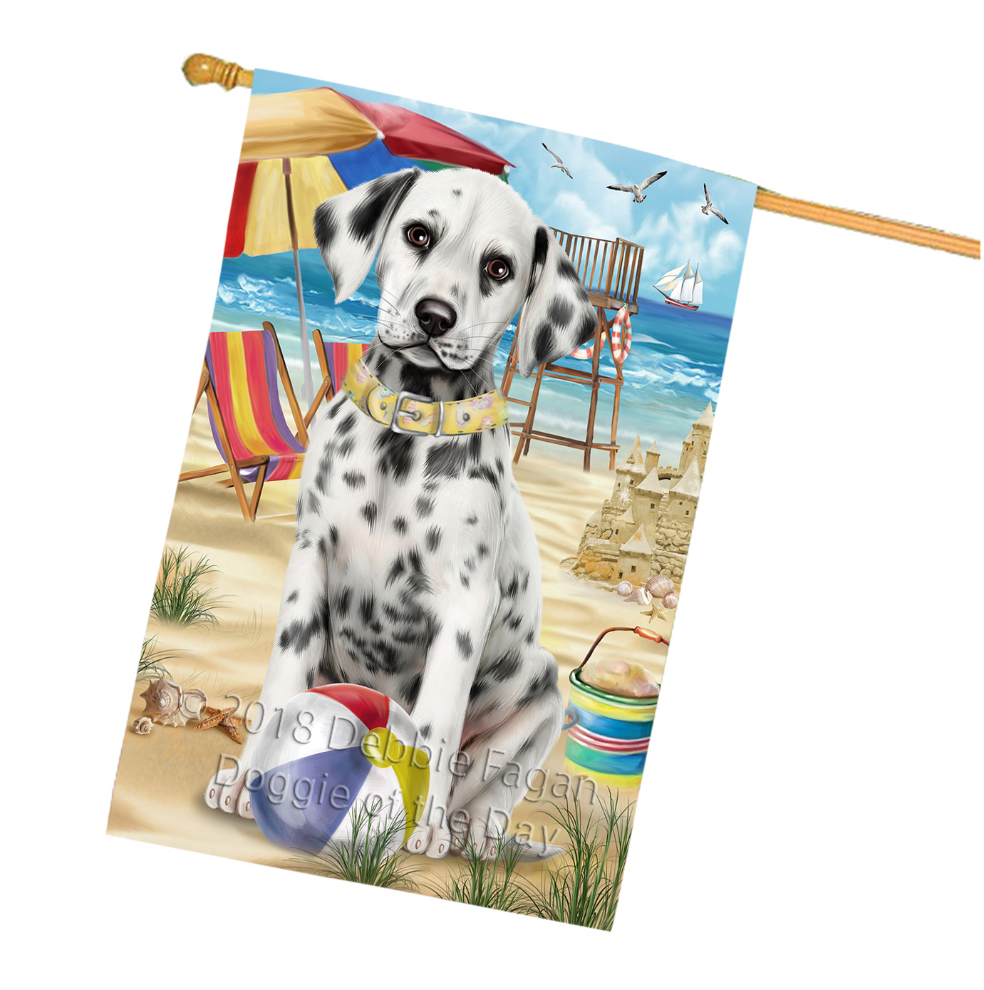 Dalmatian Dog House Flag Holiday Double Sided 28"x40" Many Designs NWT NEW - Picture 50 of 83