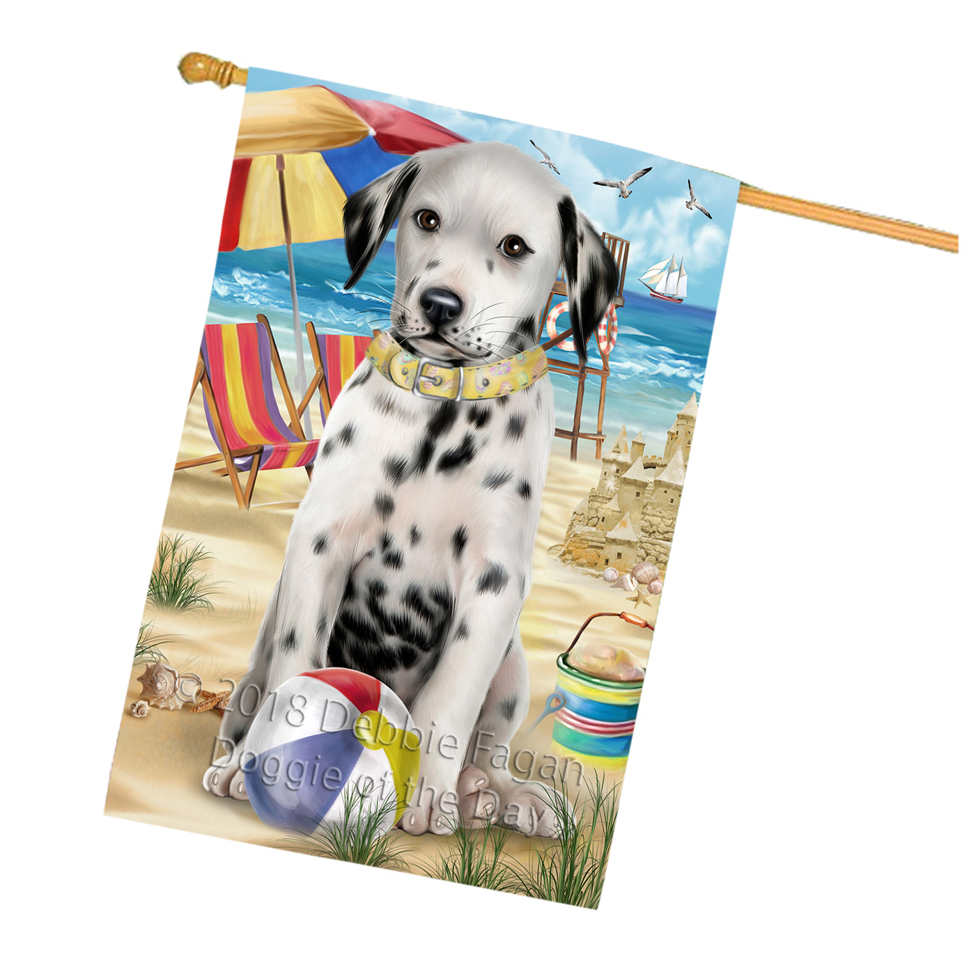 Dalmatian Dog House Flag Holiday Double Sided 28"x40" Many Designs NWT NEW - Picture 52 of 83