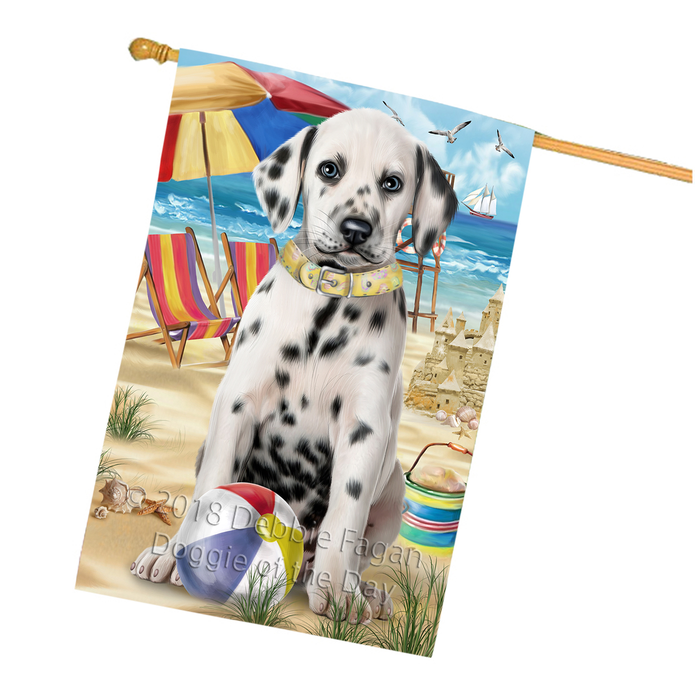 Dalmatian Dog House Flag Holiday Double Sided 28"x40" Many Designs NWT NEW - Picture 53 of 83