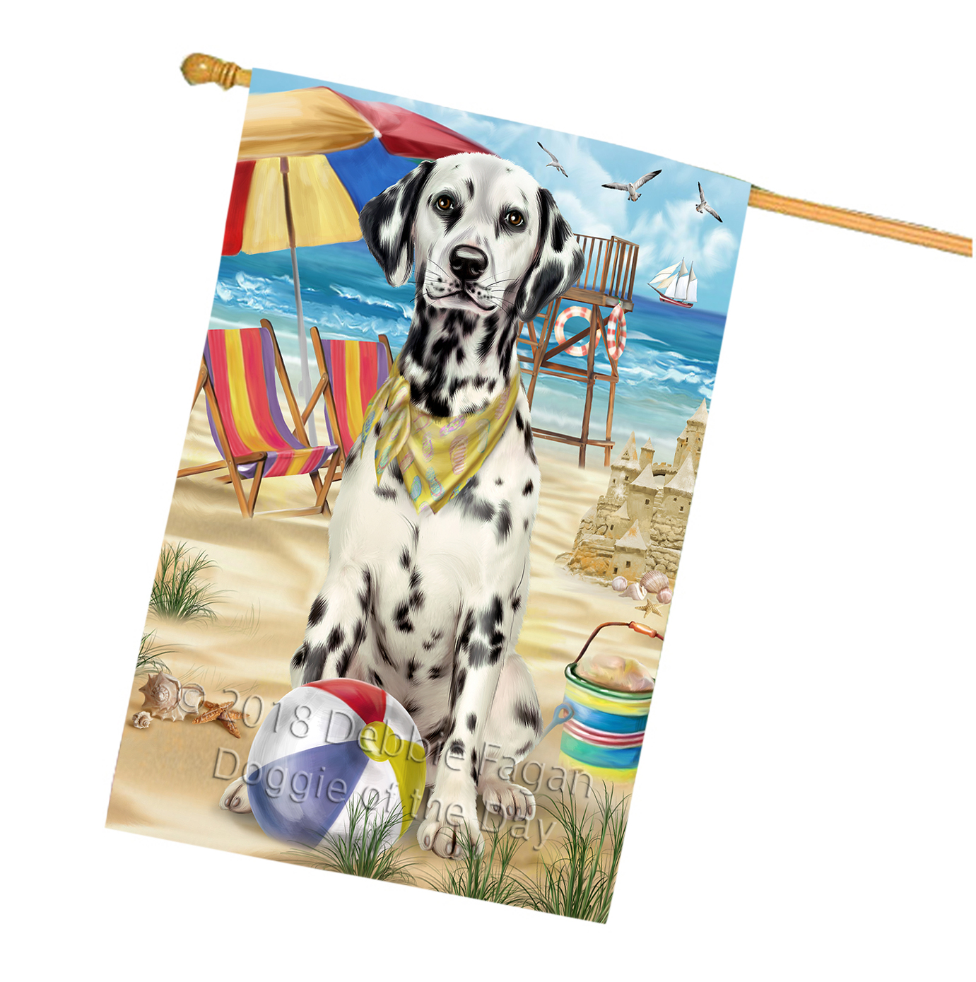 Dalmatian Dog House Flag Holiday Double Sided 28"x40" Many Designs NWT NEW - Picture 54 of 83