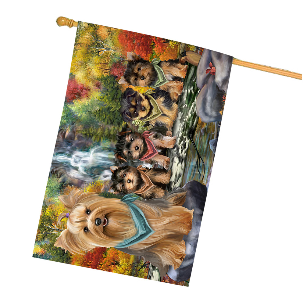 Yorkshire Terrier Dog House Flag Holiday Double Sided 28"x40" Designs NWT NEW - Picture 80 of 89