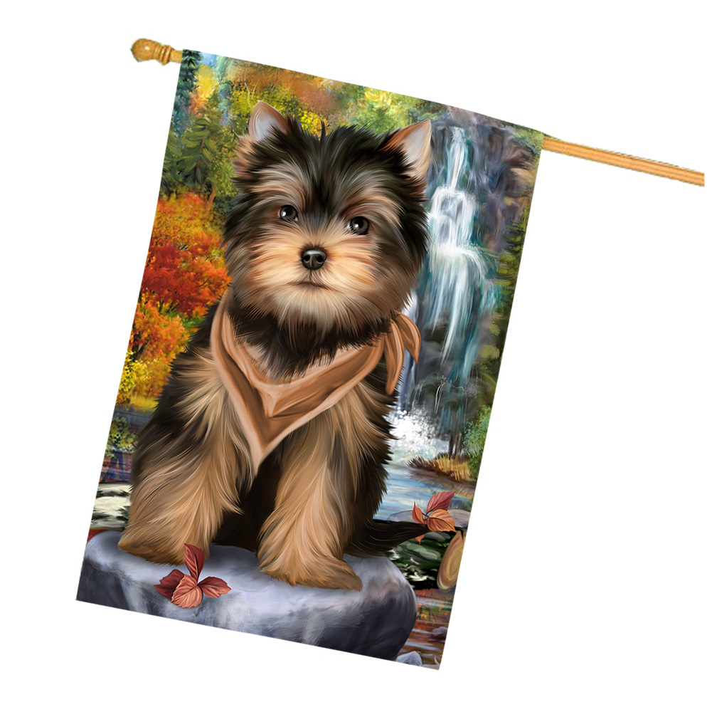 Yorkshire Terrier Dog House Flag Holiday Double Sided 28"x40" Designs NWT NEW - Picture 81 of 89