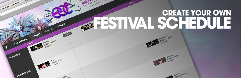 Create Your Own Festival Schedule