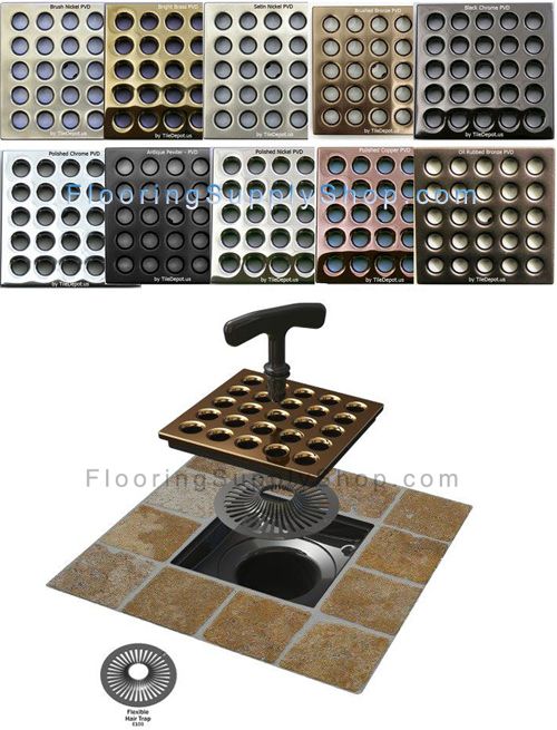 Ebbe Designer Square Shower Drain 