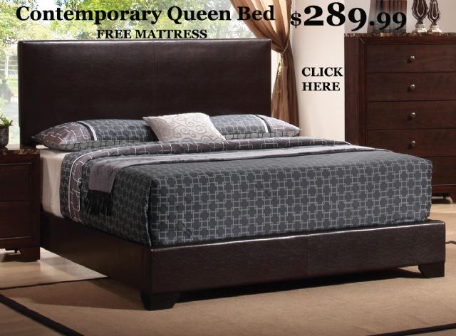 Queen Bed chocolate brown - MYP300261fm - FREE MAT