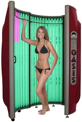 The Oasis 36 Tanning Booth with 70% More Tanning