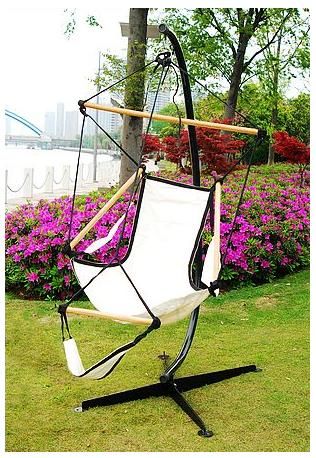 C Steel Frame Hammock Swing Stand & Cotton Chair
