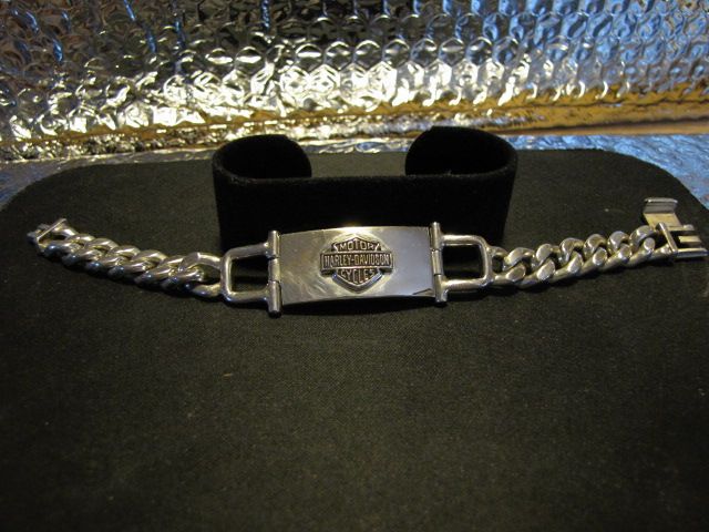  Harley Davidson sterling silver chain bracelet 