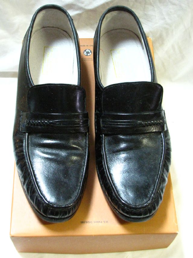 Mens shoes black loafer style size 14D