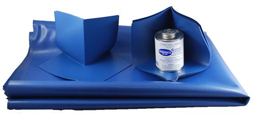 Shower Pan Liner KIT 20 sq - Blue Vinyl Shower Pan