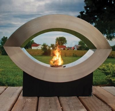 Ellipse of Fire Ethanol Bio-fuel Fireplace