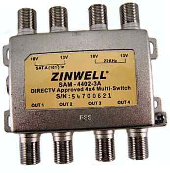 DTV Multi-Switch 4x4 by Zinwell