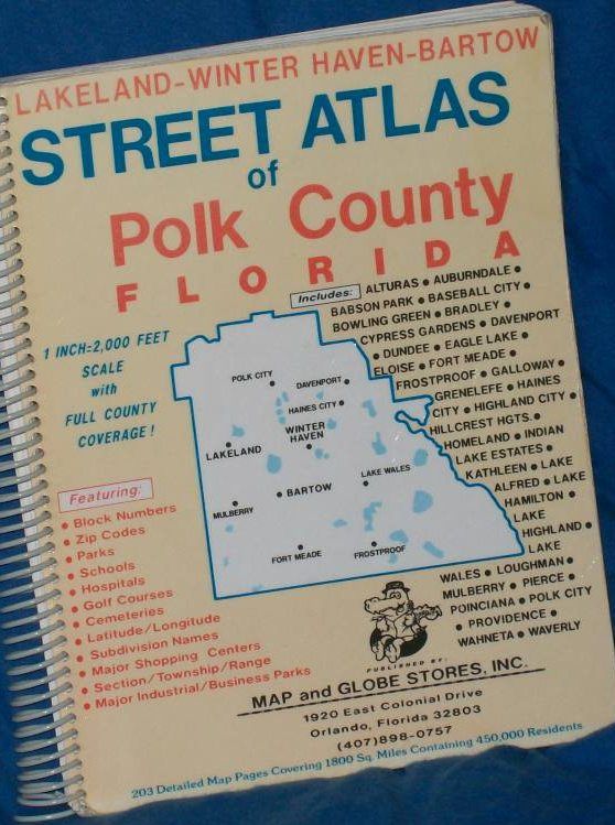 Polk County FL Deluxe Street Atlas