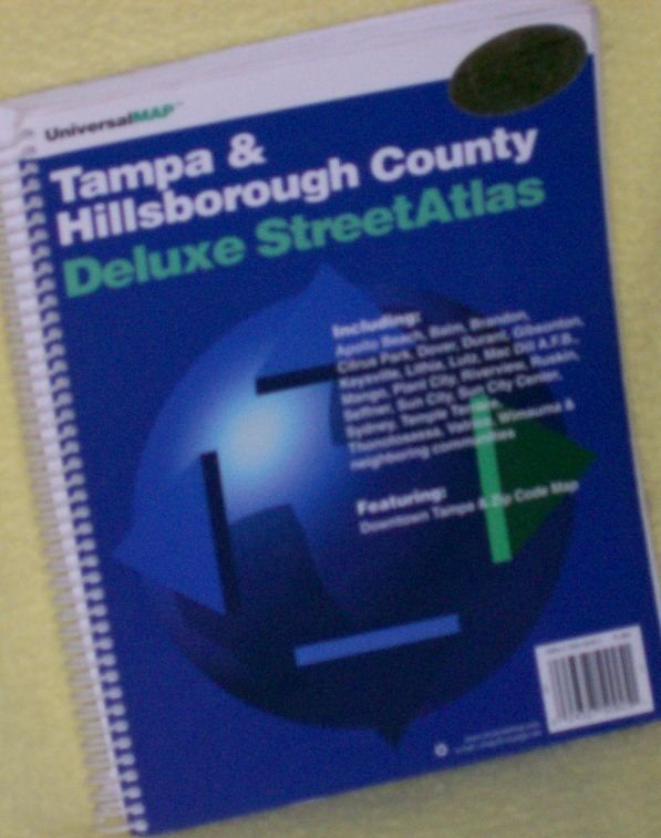 Tampa & Hillsborough Co Deluxe Street Map 