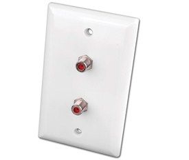 Coaxial Wall Plate Dual White