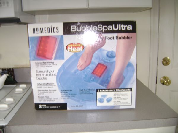 Homedics Bubble-Spa-Ultra Luxury Foot Bubbler w/He