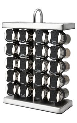 20 Jar Spice Rack Stainless Olde Thompson