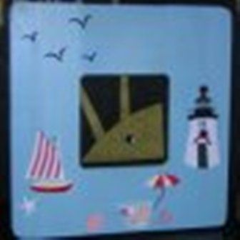 Cute handcrafted Beach Lighthouse Picture Frame 