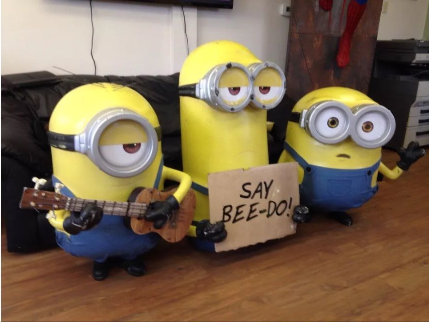 Life Size Despicable Me Minions in Yorkville IL Life Size Prop Shop