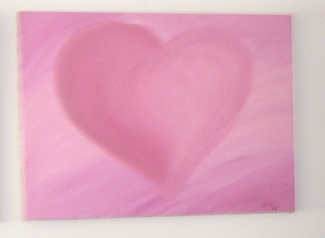 Original acrylic Pink/Red tones 'Heart of Love'