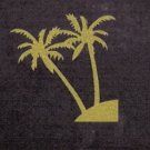 Golden Palms on all natural jute Black Tote Bag