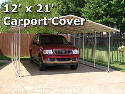 12' x 21' Steel Carport Cover Garage 
