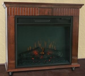 High Quality Cherry Finish Electric Fireplace 