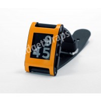Gloss Bright Orange Pebble Watch Wrap And Screen Protector