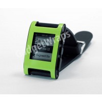 Gloss Lime Green Pebble Watch Wrap And Screen Protector