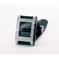 Light Pewter Carbon Fiber Film and Screen Protector For Pebble Watch 