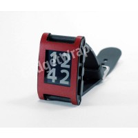 Matte Metallic Dark Red Pebble Watch Wrap
