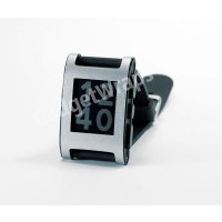 Matte Metallic Silver Grey Pebble Watch Wrap