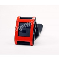 Red Hyper Fluorescent Pebble Watch Wrap and Screen Protector 