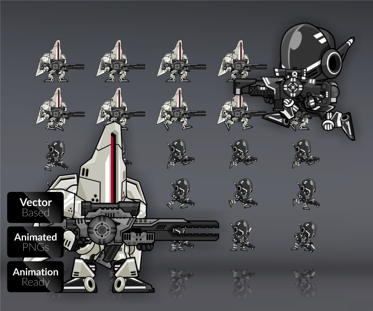 Character Set The Mechs 2 Game Art Partners