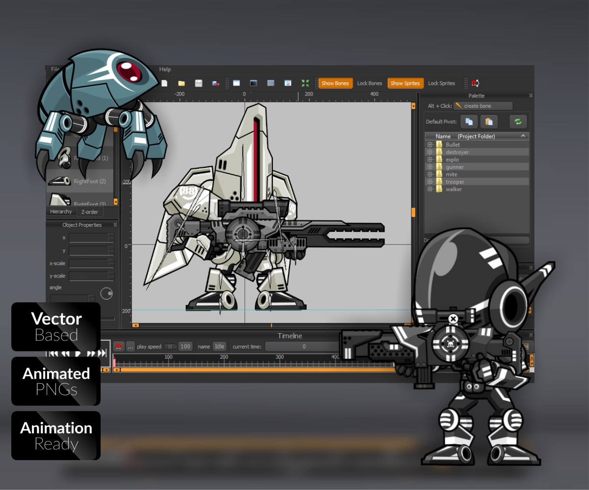 Character Set The Mechs 2 Game Art Partners