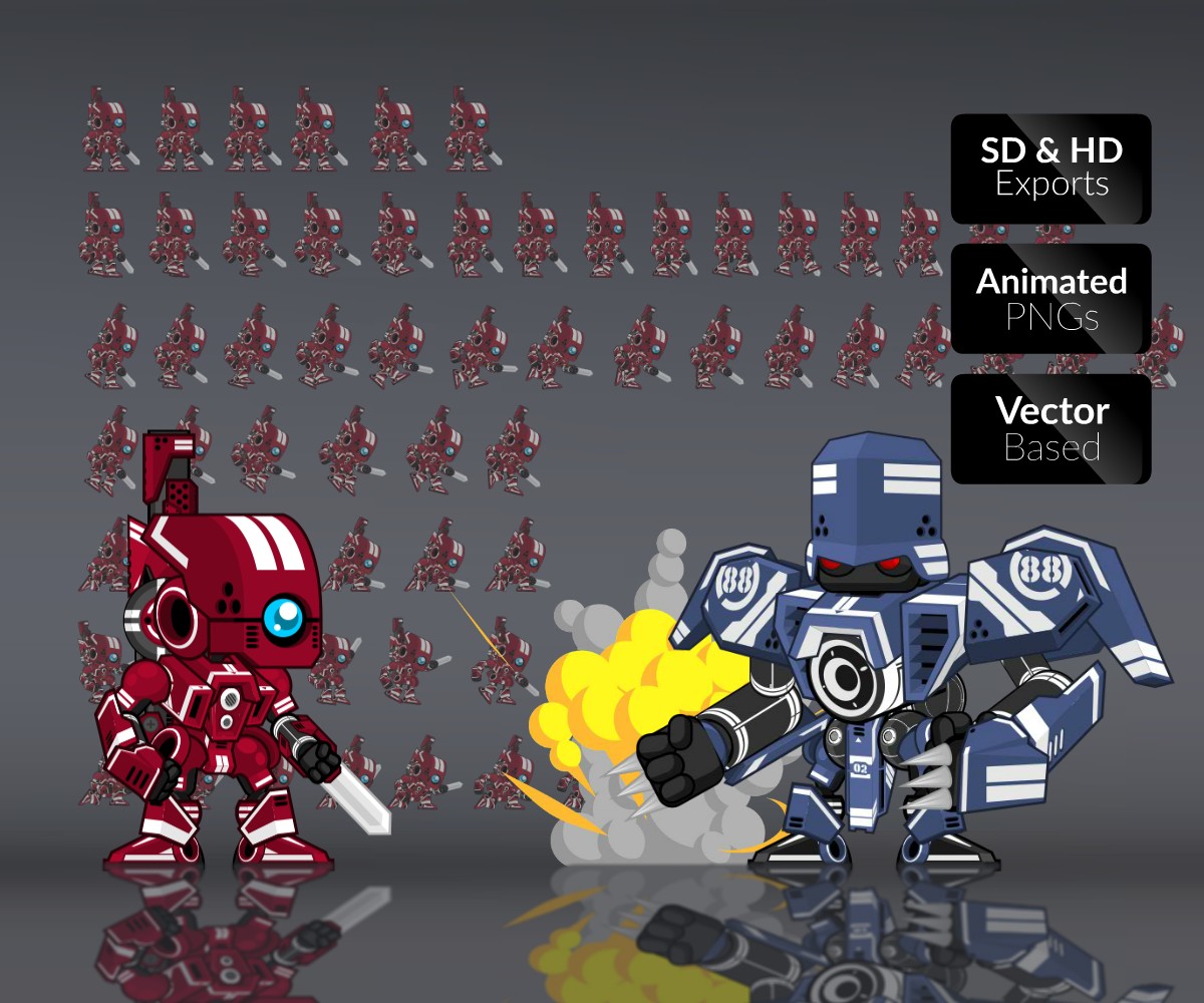 Mech Unit Character Set Game Art Partners
