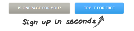 OnePageCRM quick signup