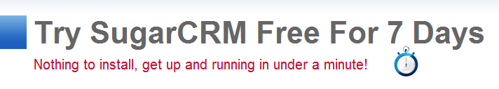 SugarCRM quick signup