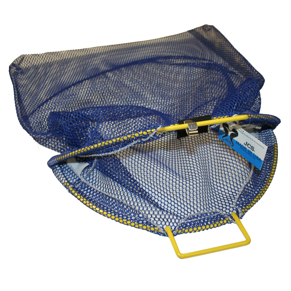 JCS Large Plastic Coated Wire Handle Mesh Catch Bag w/ DRing, Approx