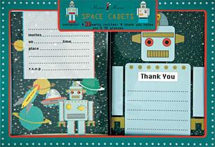 Space Cadet Invitations and Thank You Cards