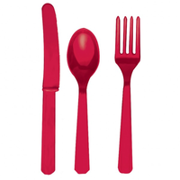 Apple Red Assorted Cutlery Pack