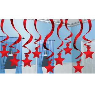 Red Hanging Stars Decoration