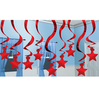 Red Hanging Stars Decoration