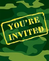 Camoflage Invitations